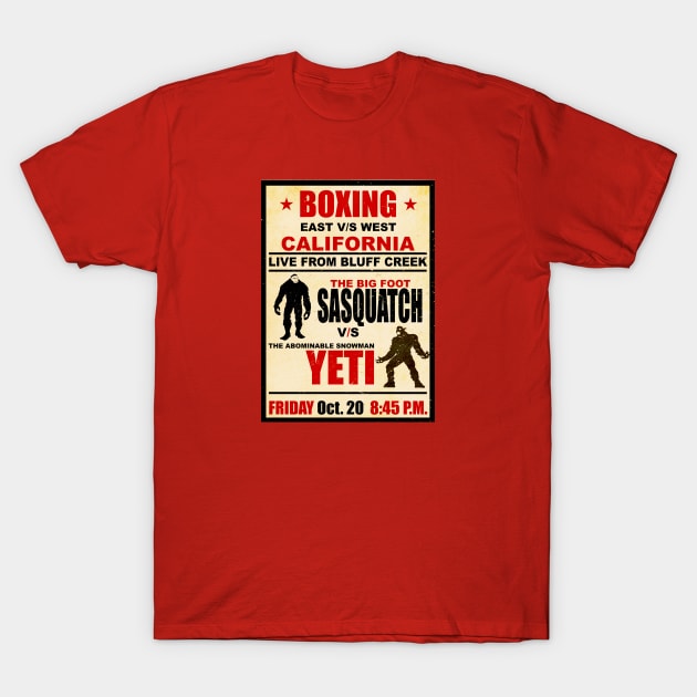 Sasquatch V/S Yeti T-Shirt by nickbeta